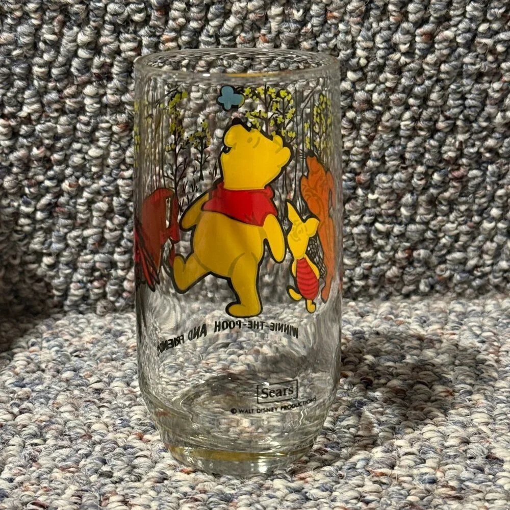 Vintage Walt Disney Productions Winnie the Pooh and Friends Glass Sears
